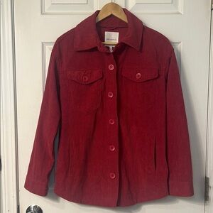 ⭐️Avec Les Filles for Anthropology Pink Corduroy Button-Up Blazer Jacket Size S